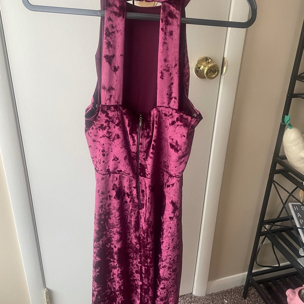 Velvet magenta dress